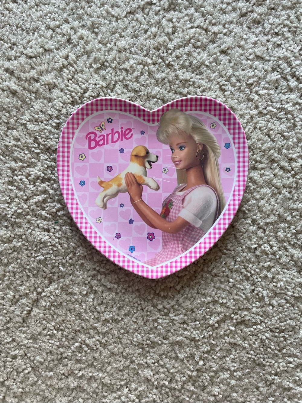 Barbie Pink Heart Plate